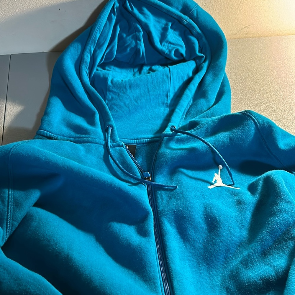 Teal Jordan zip up hoodie